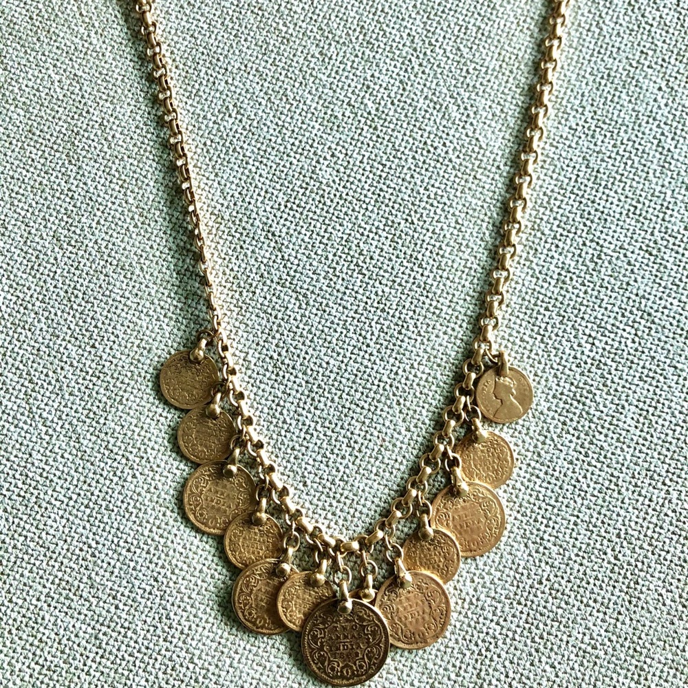 Stella & Dot Vintage Coin Necklace - Picture 3 of 6
